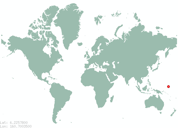 Pingelap Inhabitants Refuge WW2 in world map